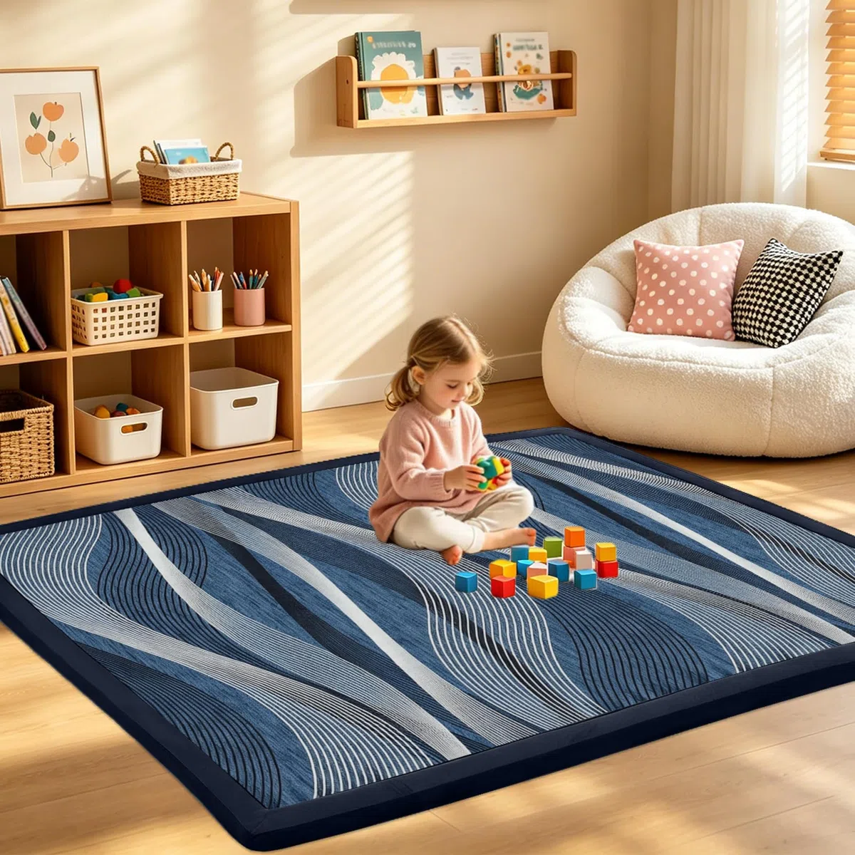 Dywan dla noworodka 2 cm maty do zabawy dla dzieci 60 x 150 cm | Zmywalny, antypoślizgowy, miękki tatami do jogi, ćwiczenia na raczkowanie, łóżko do kojca i zabaw dla dzieci