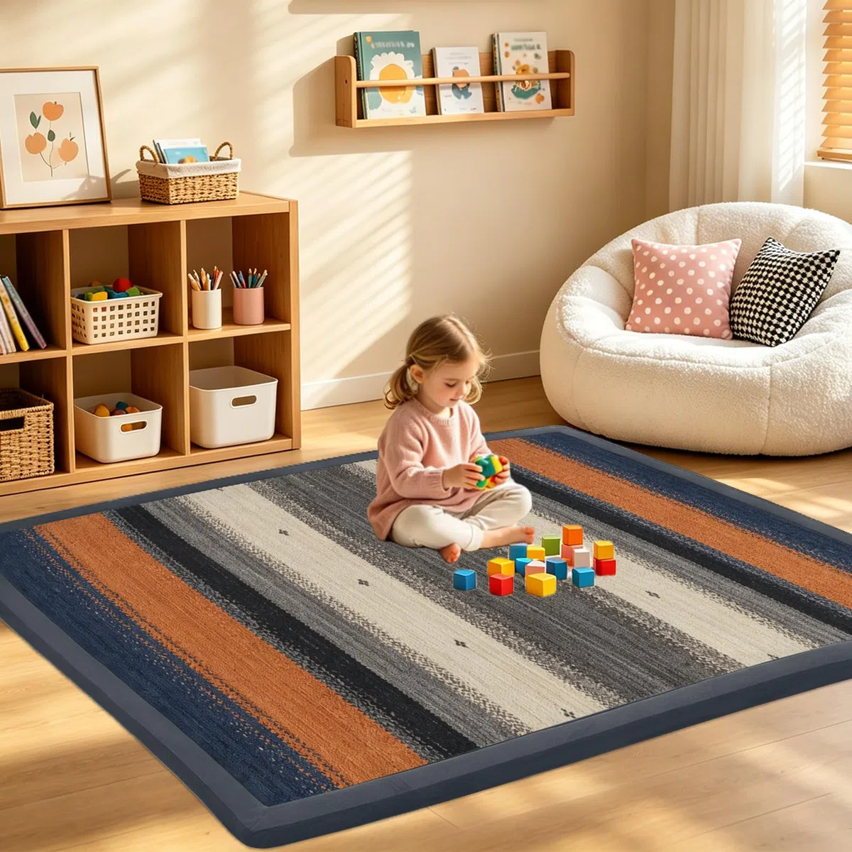 Dywan dla noworodka 2 cm maty do zabawy dla dzieci 70 x 130 cm | Zmywalny, antypoślizgowy, miękki tatami do jogi, ćwiczenia na raczkowanie, łóżko do kojca i zabaw dla dzieci