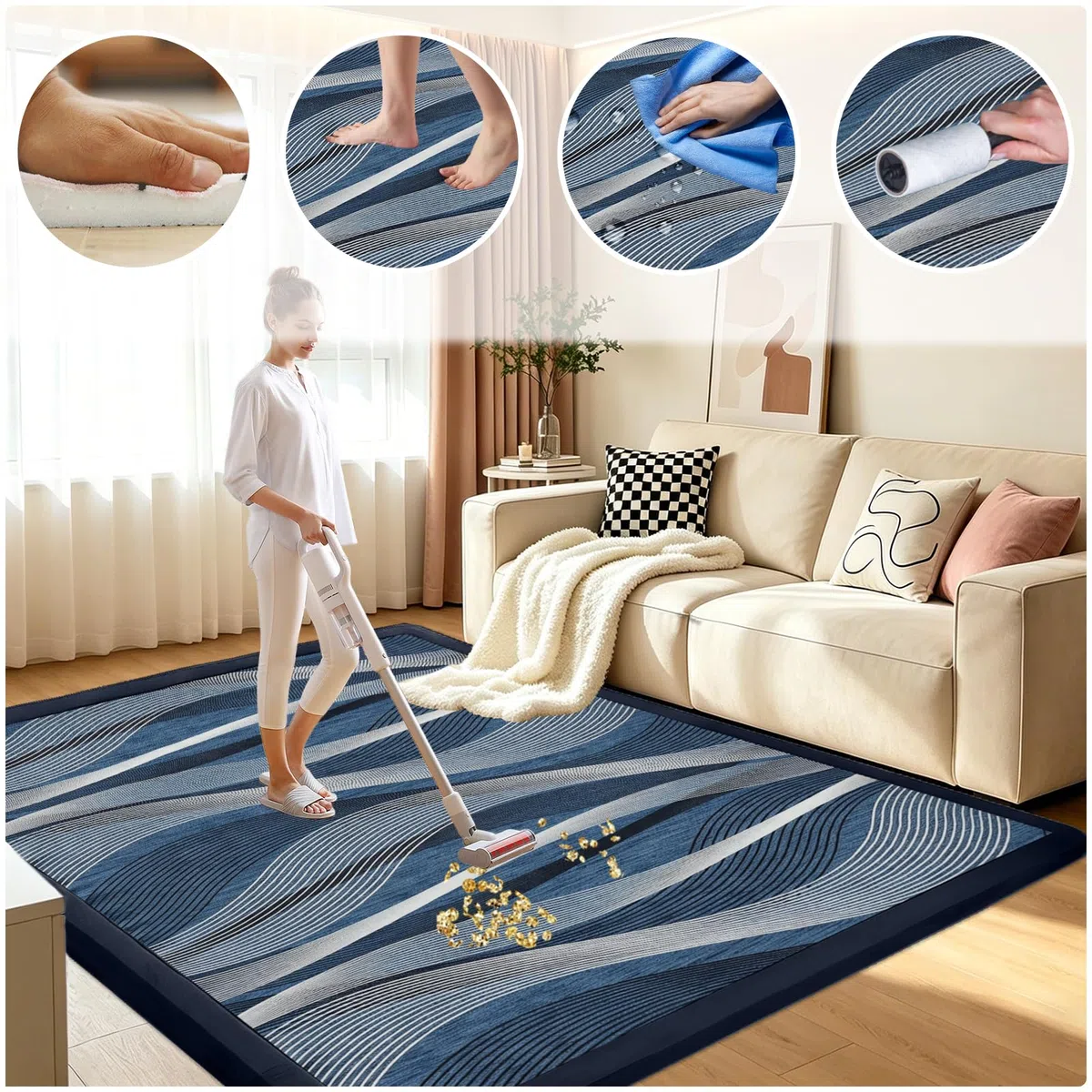 Dywan dla noworodka 2 cm maty do zabawy dla dzieci 60 x 150 cm | Zmywalny, antypoślizgowy, miękki tatami do jogi, ćwiczenia na raczkowanie, łóżko do kojca i zabaw dla dzieci