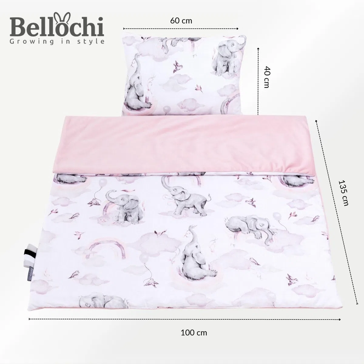 Bellochi pościel dziecięca 75 * 100 cm z wypełnieniem, SET - kołdra dziecięca 70x100 cm z poduszką | miękka i oddychająca - wykonana w 100% z bawełny - Habarigani
