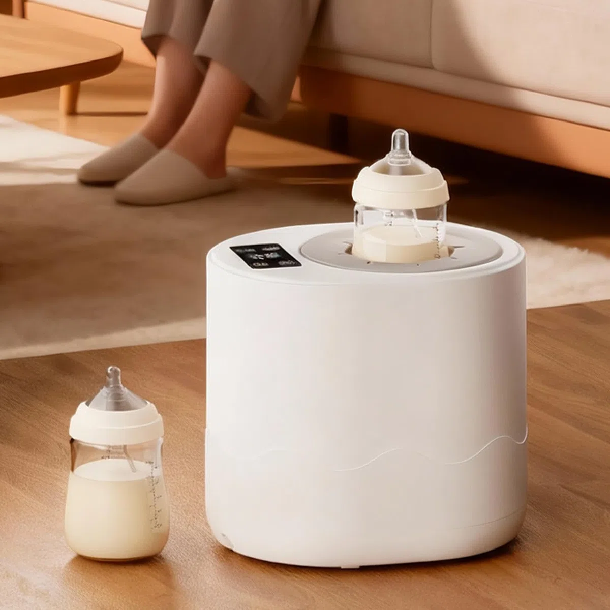 Podgrzewacz do butelek Regulowany Temperaturowo Bezwodny Podgrzewacz Mleka | Wielofunkcyjne urządzenie do podgrzewania mleka Do domu, podróży, nocnego użycia, hotelu, na zewnątrz
